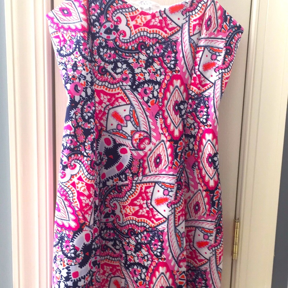 Pink multi colored dress